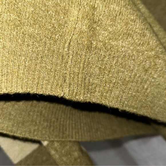 blu pepper XL Olive Moth Green Heather Knit Crew Checker Sleeve Boxy Sweater - Picture 12 of 15